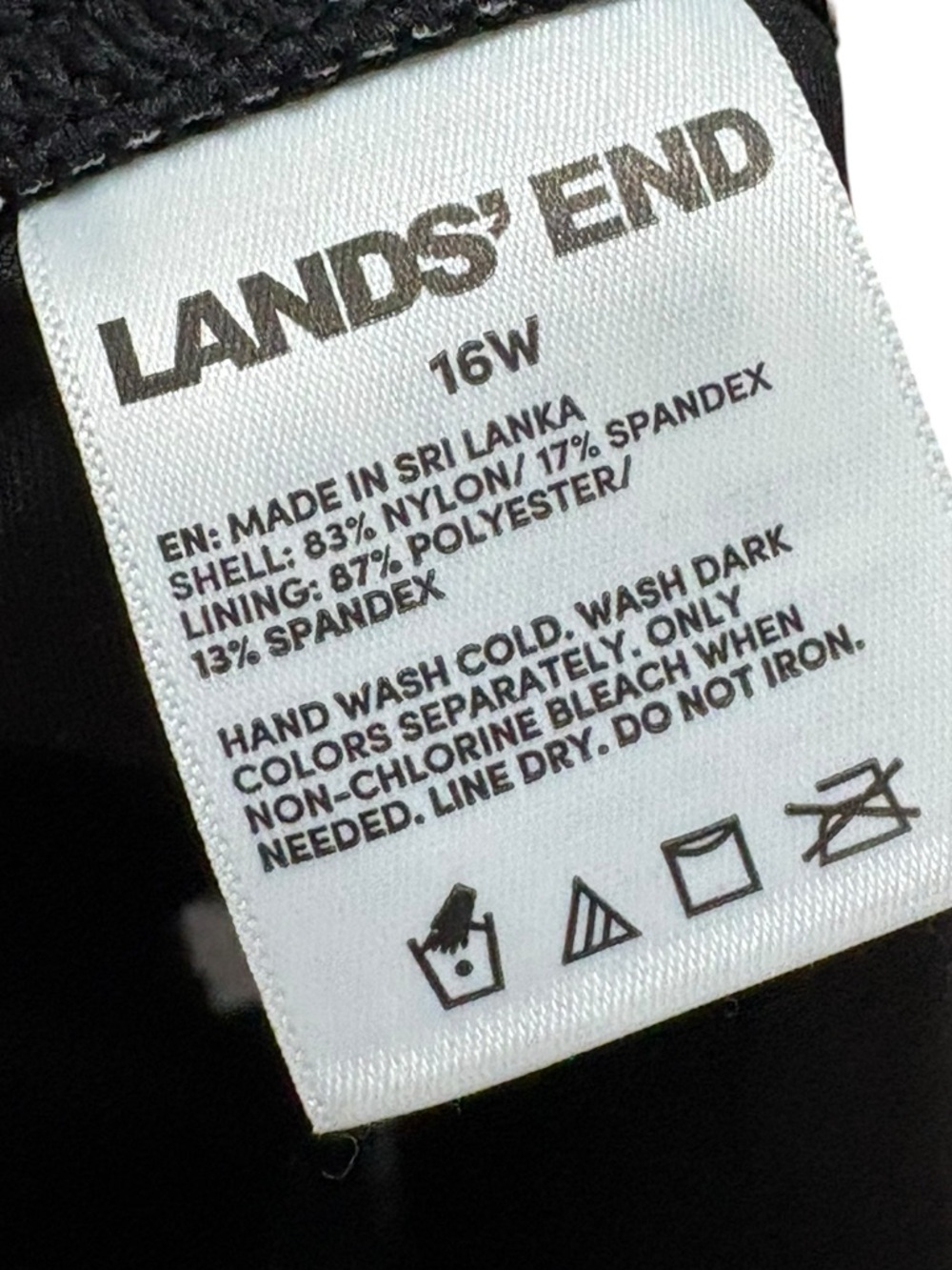 Lands' End Black and White Polka Dot‎ High-Waist Bikini Bottoms, Size 16W, NWT - Picture 6 of 8
